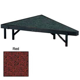 Stage Pie Unit with Carpet for 36"W x 8"H Stage Units - Red