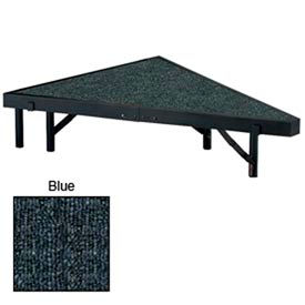 Stage Pie Unit with Carpet for 36"W x 8"H Stage Units - Blue