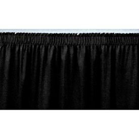 8'L Shirred-Pleat Skirting for 8"H Stage - Black