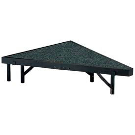 Stage Pie Unit with Carpet for 36"W x 8"H Stage Units - Grey