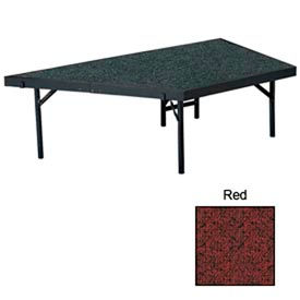 Stage Pie Unit with Carpet for 48"W x 16"H Stage Units - Red