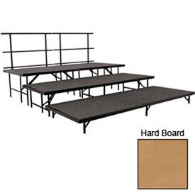 Stage Set with Hardboard - 96"L x 36"W - 8"H, 16"H, 24"H & Two Guard Rails