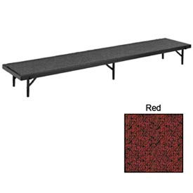 Riser Straight with Carpet - 96"L x 18"W x 24"H - Red