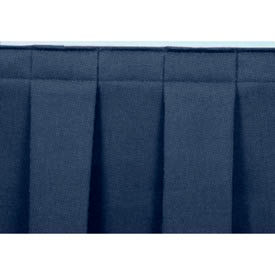 8'L Box-Pleat Skirting for 16"H Stage - Blue