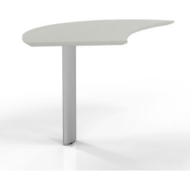 Medina Left Curved Desk Extension 47"W x 28"D x 29-1/2"H Sea Salt