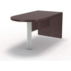 Aberdeen 72"W Freestanding Peninsula 72"W x 36"D x 29-1/2"H Mocha