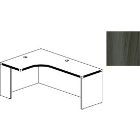 Aberdeen 72"W Left Extended Corner Table 72"W x 48"D x 24"H Gray Steel