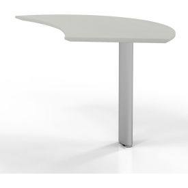 Medina Right Curved Desk Extension 47"W x 28"D x 29-1/2"H Sea Salt