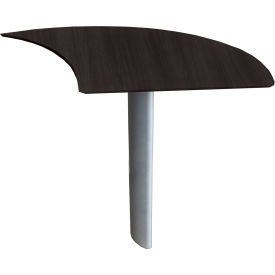 Medina Right Curved Desk Extension 47"W x 28"D x 29-1/2"H Mocha
