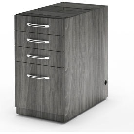 Aberdeen Credenza PBBF Pedestal 15 1/4"W x 20"D x 27-1/2"H Gray Steel