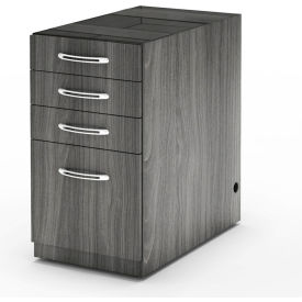 Aberdeen Mobile PBBF Pedestal Kit for Desk 15-1/4"W x 26 1/2"D x 27-1/2"H Gray Steel