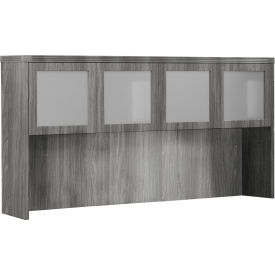 Aberdeen 72"W Hutch with Glass Doors 72"W x 15"D x 39-1/8"H Gray Steel
