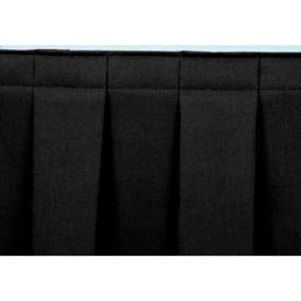 4'L Box-Pleat Skirting for 24"H Stage - Black