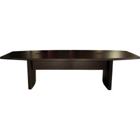 12' Boat-Shaped Conference Table - Mocha
