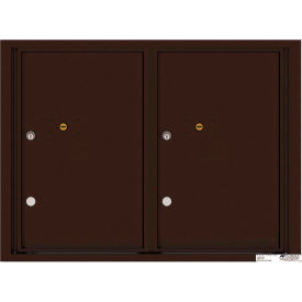 Florence Versatile 4C Horizontal Mailbox, 23-1/4"H, 2 Parcel, Front Loading, Brown, USPS