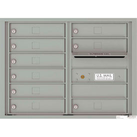 Florence Versatile 4C Mailbox, 23-1/4"H, Front Loading, Aluminum, Silver, USPS