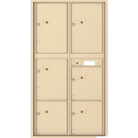 Florence Versatile 4C Horizontal Mailbox, 56-1/2"H, 6 Parcel, Beige, USPS