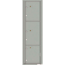 Florence Versatile 4C Horizontal Mailbox, 56-1/2"H, 3 Parcel, Front Loading, Silver, USPS