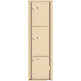 Florence Versatile Horizontal Mailbox, 56-1/2"H, 3 Parcel, Front Loading, Beige, USPS