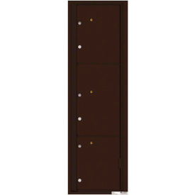 Florence Versatile 4C Horizontal Mailbox 56-1/2"H, 3 Parcel, Front Loading, Brown, USPS