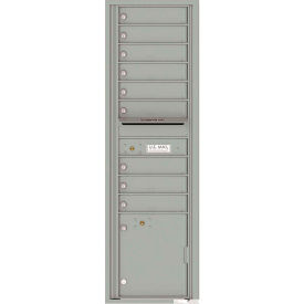 Florence Versatile 4C Mailbox 56-1/2"H, 9 Mailboxes, 1 Parcel, Front Loading, Silver, USPS