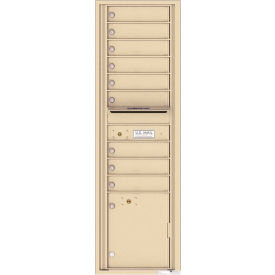 Florence Versatile Mailbox, 56-1/2"H, 9 Mailboxes, 1 Parcel, Front Loading, Beige, USPS