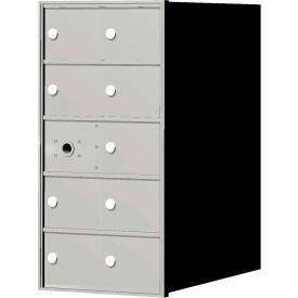 Florence 4B+ Horizontal Mailbox, 28" H, 9 Mailboxes, Front Loading, Aluminum, USPS