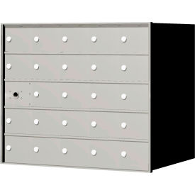 Florence 4B+ Horizontal Mailbox, 28" H, 24 Mailboxes, Front Loading, Aluminum, USPS