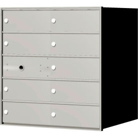Florence 4B+ Horizontal Mailbox, 28" H, 9 Mailboxes, Front Loading, Aluminum, USPS