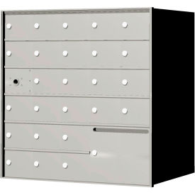 Florence 4B+ Horizontal Mailbox, 33-3/8" H, 25 Mailboxes, 1 Outgoing, Front Load, USPS