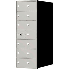 Florence 4B+ Horizontal Mailbox 140072A, 38-13/16" H, 13 Mailboxes, Front Loading, Aluminum, USPS
