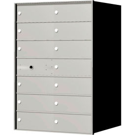 Florence 4B+ Horizontal Mailbox, 38-13/16" H, 13 Mailboxes, Front Loading, Aluminum, USPS