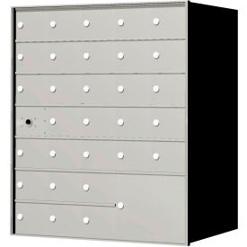 Florence 4B+ Horizontal Mailbox 140075PLA, 38-13/16" H, 30 Mailboxes, 1 Parcel, Front Load, USPS