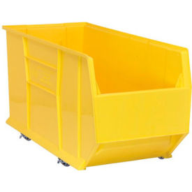 Plastic Mobile Hulk Stacking Bin, 35-7/8"L x 23-7/8"W x 17-1/2"H, Yellow
