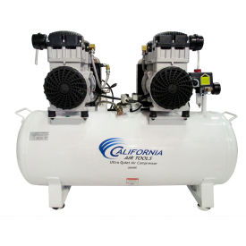 4HP, Duplex Air Compressor, 20 Gallon, Horizontal, 125 PSI, 10.6 CFM, 1PH 230V