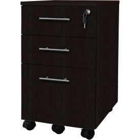 Medina Box-Box-File Mobile Pedestal Mocha