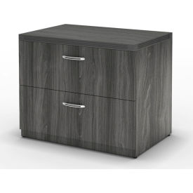 36" Freestanding Lateral File Gray Steel