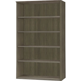 Medina Series 5 Shelf Bookcase Gray Steel