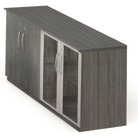 Medina Low Wall Cabinet, 72"W x 20"D x 29-1/2"H, Gray Steel