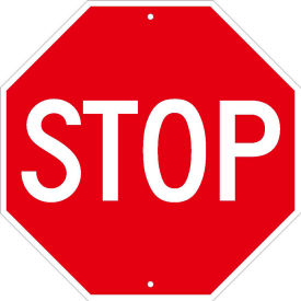 Traffic Sign, Stop Sign 18", 18" X 18", White