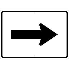 Traffic Sign, Auxiliary Arrow Right, 15" X 21", White