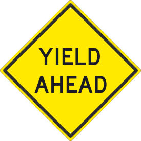 Traffic Sign, Yield Ahead Sign, 24" x 24", Yellow