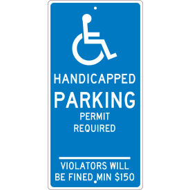 Traffic Sign, Reserved Parking Connecticut, 24" X 12", Blue
