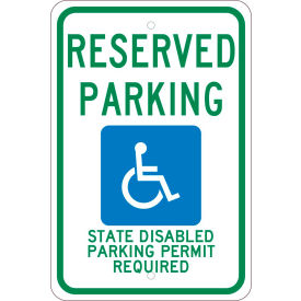 Traffic Sign, Reserved Parking Washington, 18" X 12", White