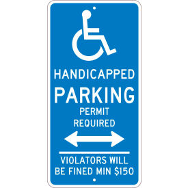 Traffic Sign, Reserved Parking Connecticut, 24" X 12", Blue