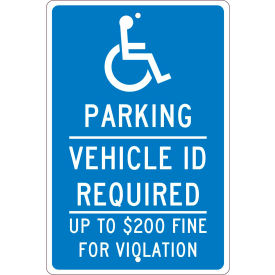 Traffic Sign, Reserved Parking Minnesota, 18" X 12", Blue