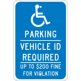 Traffic Sign, Reserved Parking Minnesota, 18" X 12", Blue