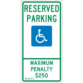 Traffic Sign, Reserved Parking North Carolina, 24" X 12", White