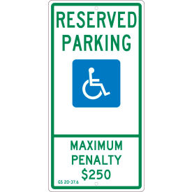 Traffic Sign, Reserved Parking North Carolina, 24" X 12", White