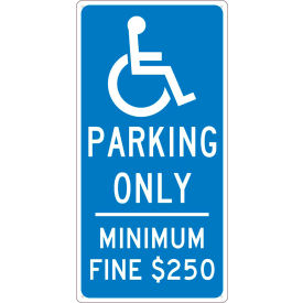 Traffic Sign, Reserved Parking California, 24" X 12", Blue